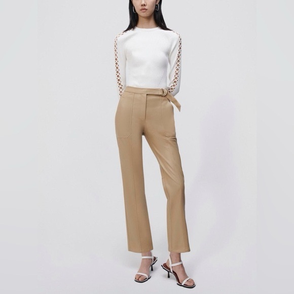 Jonathan Simkhai Pants - Jonathan Simkhai- BAXTER vegan leather tan pants